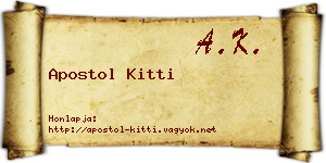 Apostol Kitti névjegykártya
